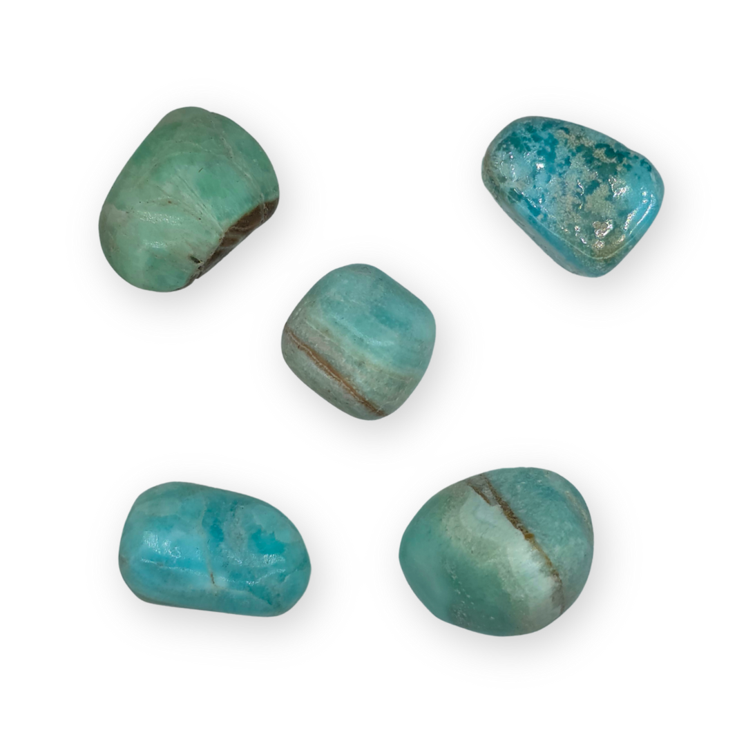 Aragoniet (blauw) Trommelsteen