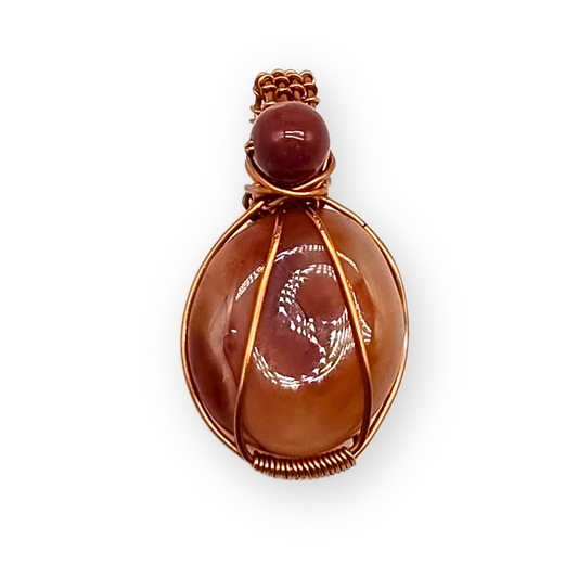 Carneool & Mookaiet wire wrapped