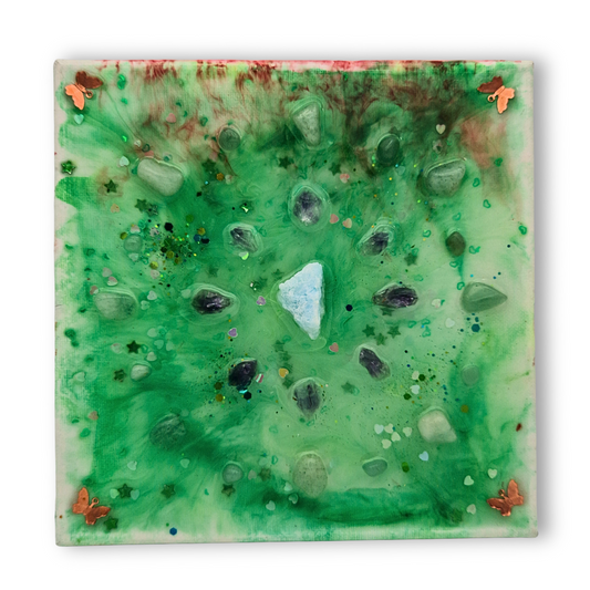 Crystal grid: "Ik accepteer mezelf en ik houd van mezelf."