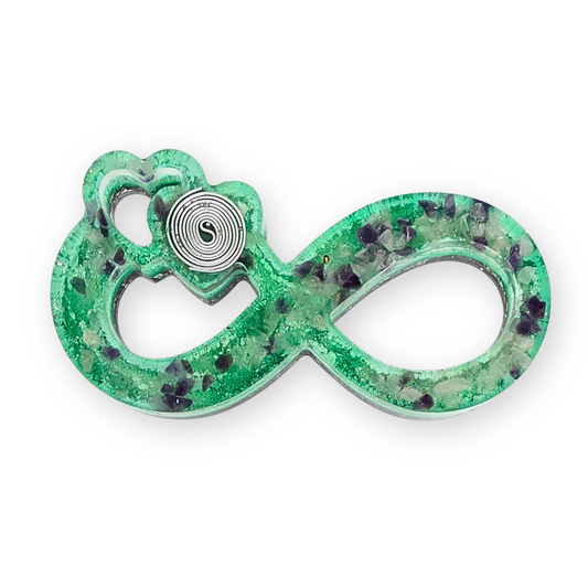 Gouden driehoek infinity orgonite