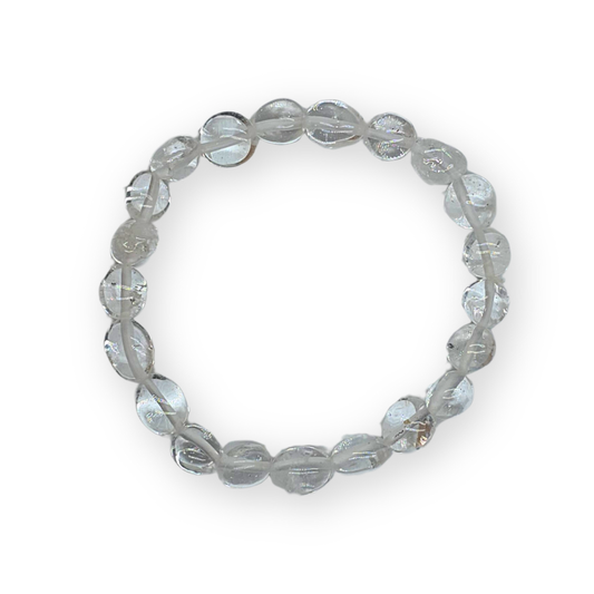 Bergkristal Trommelsteenarmband