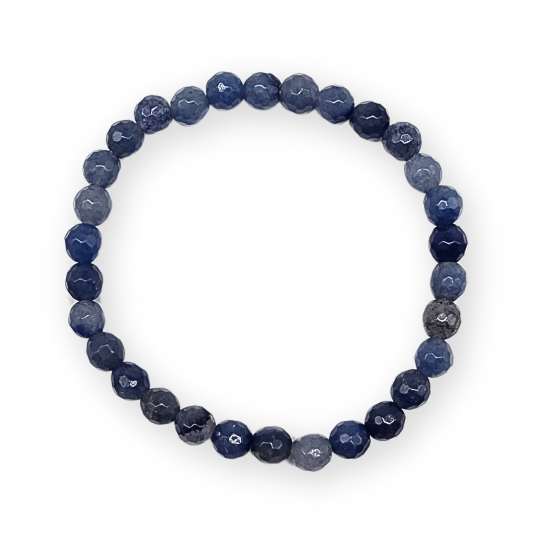 Blauwe aventurijn Facetarmband