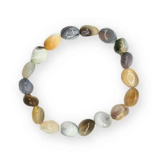 Botswana agaat Trommelsteenarmband