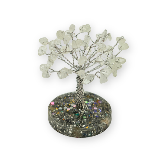 Bergkristal Levensboom S zilver
