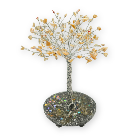 Mother of Pearl Tree of Life L Silver