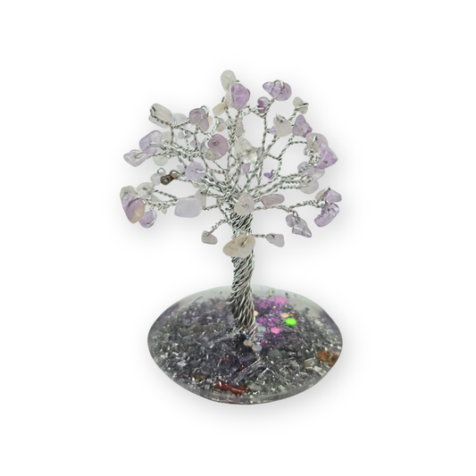 Amethist (lichte) Levensboom S Zilver