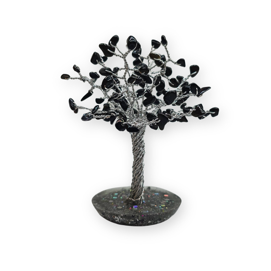 Obsidiaan Levensboom M Zilver