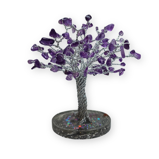 Amethist Levensboom M Zilver