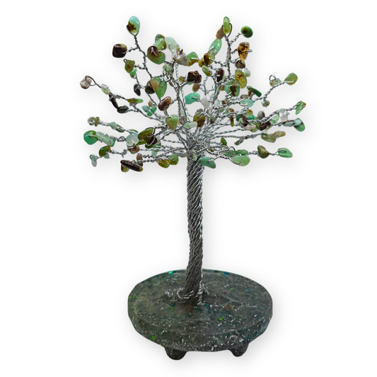 Chrysopraas Levensboom L zilver