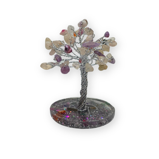 Paarse Edelstenen Levensboom S Zilver