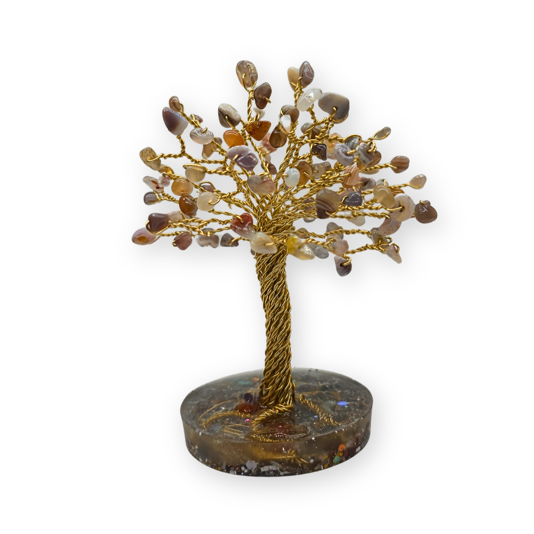 Agaat (botswana) Levensboom M Goud