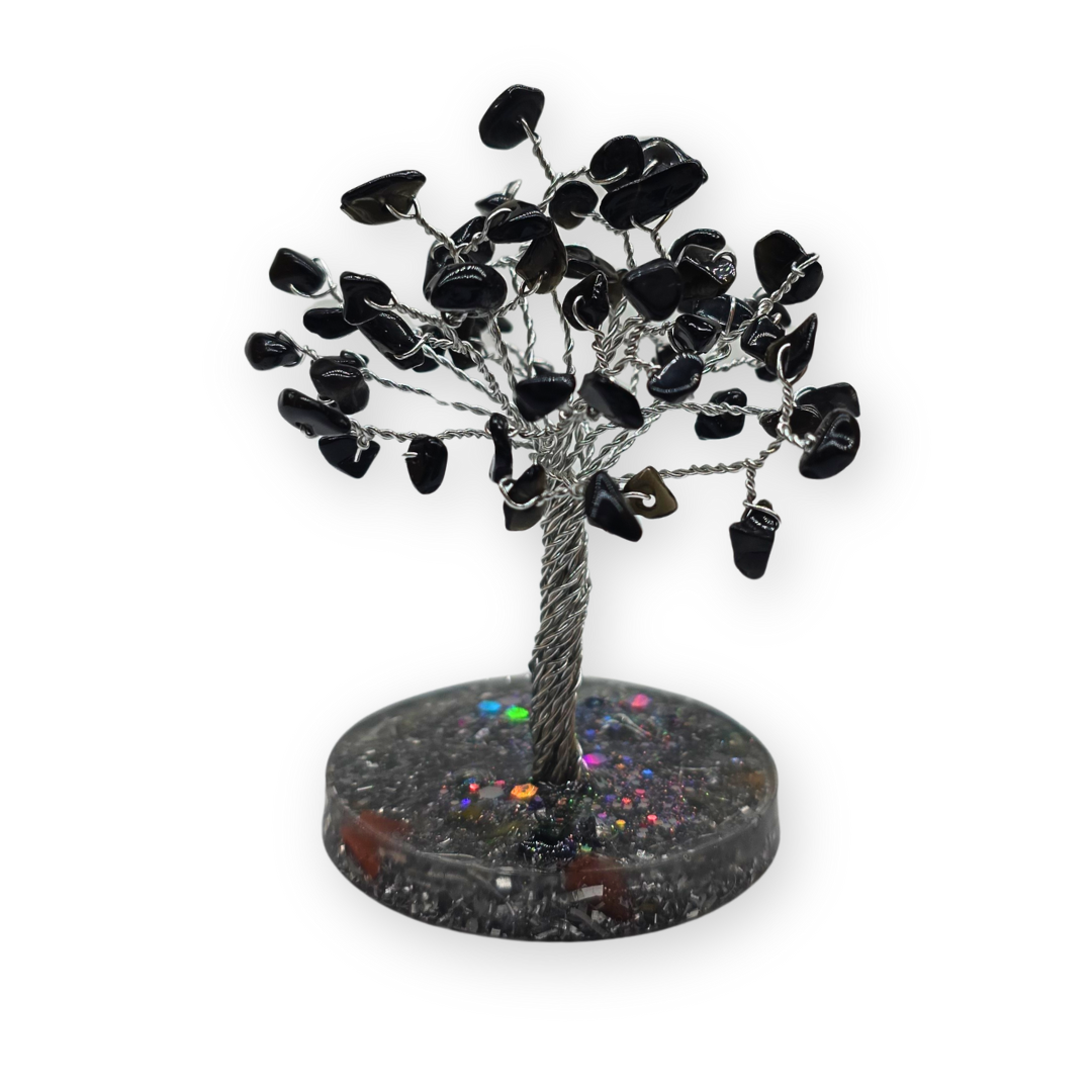 Obsidiaan Levensboom S Zilver