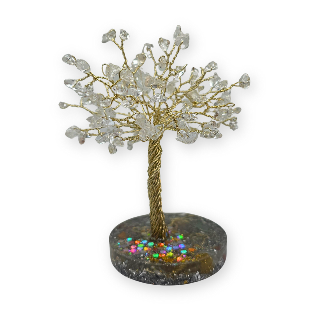 Bergkristal Levensboom M goud