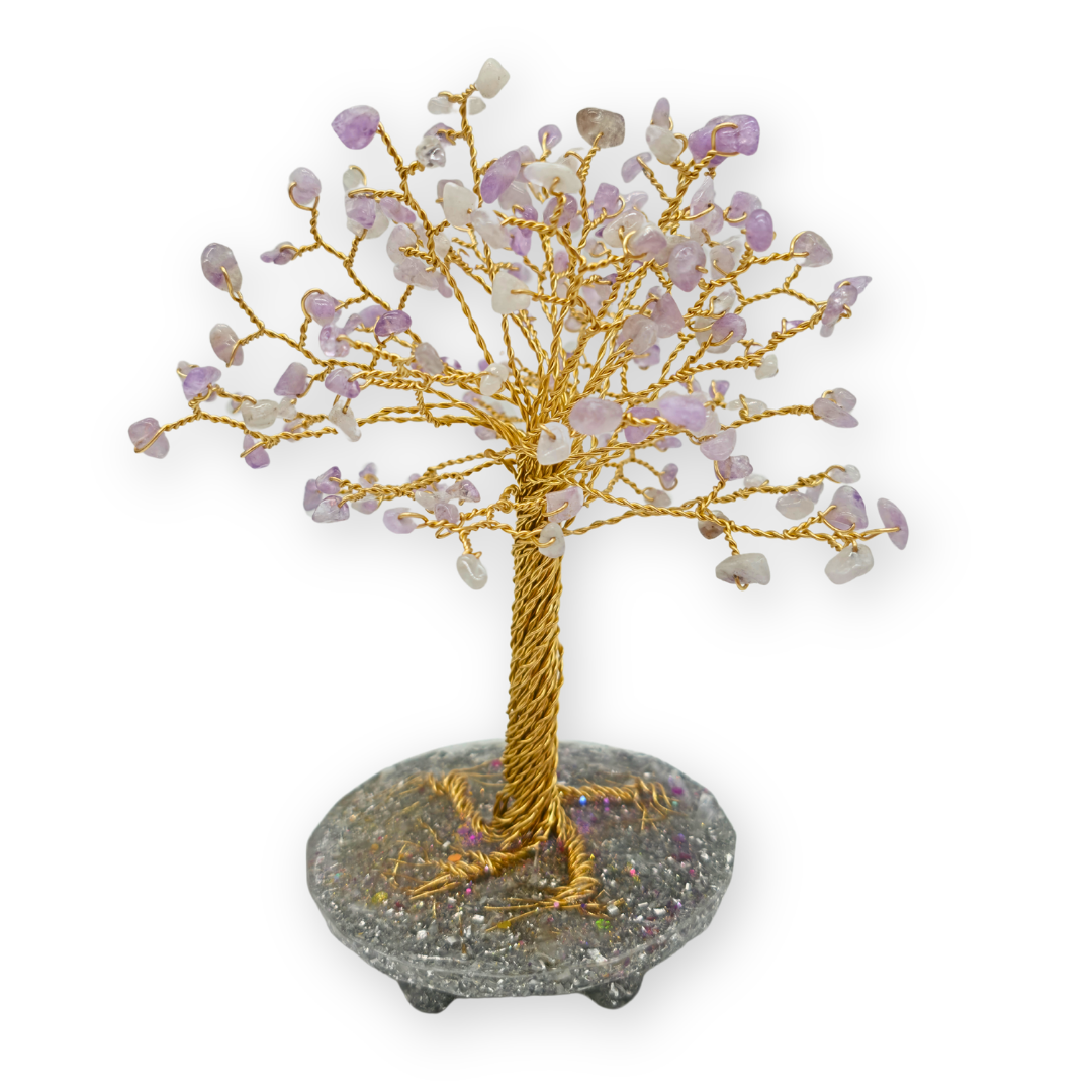 Amethist (licht) Levensboom L Goud
