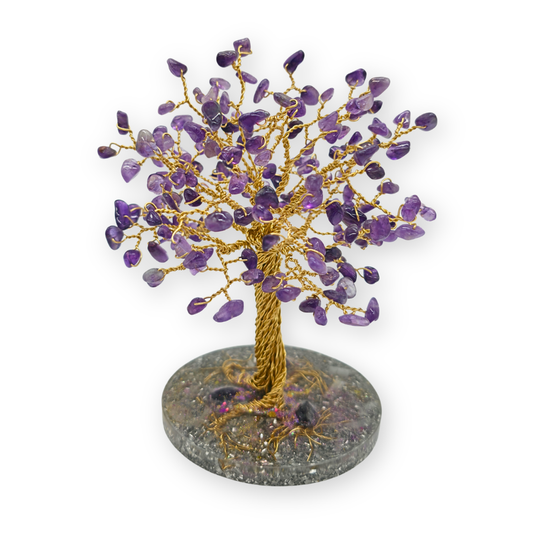 Amethist Levensboom L Goud 2