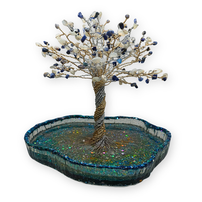 Maansteen (wit) & Sodaliet Levensboom XL