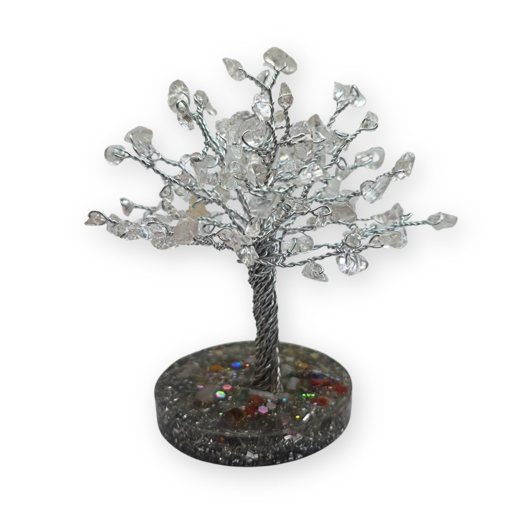 Bergkristal Levensboom M zilver