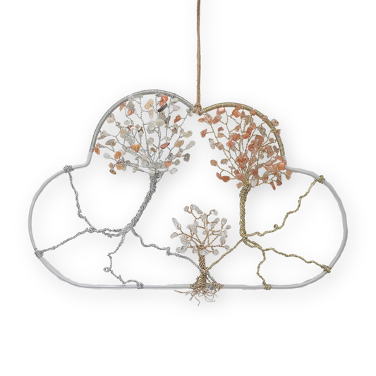 Zonnesteen & maansteen Levensboom wolk