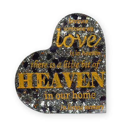 Amethist hart met tekst Orgonite