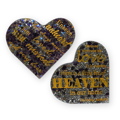 Amethist hart met tekst Orgonite