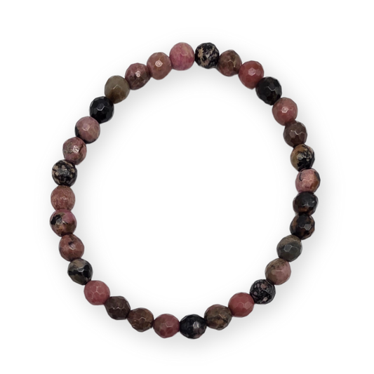 Rhodoniet Facetarmband
