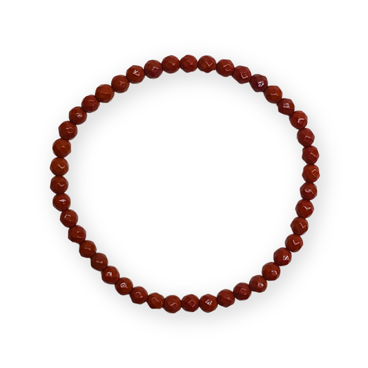 Rode jaspis Facetarmband