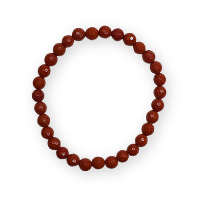 Rode jaspis Facetarmband