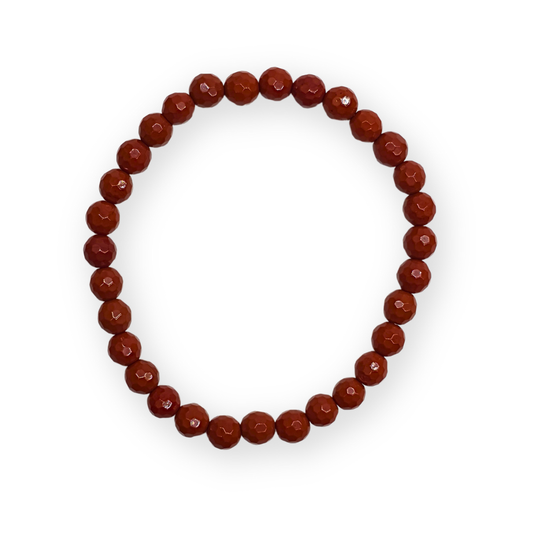 Rode jaspis Facetarmband