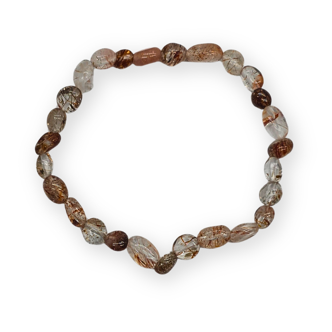 Rutielkwarts Trommelsteenarmband