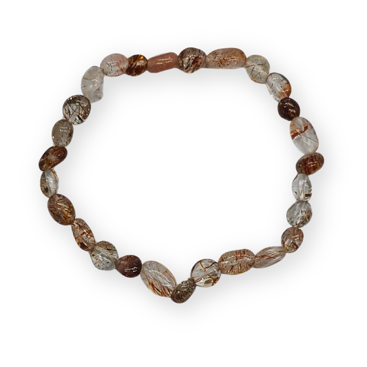 Rutielkwarts Trommelsteenarmband