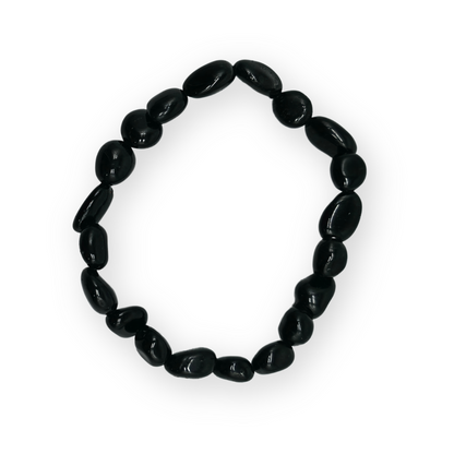 Zwarte toermalijn Trommelsteenarmband