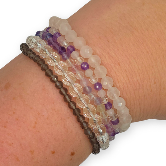 Rookkwarts Facetarmband