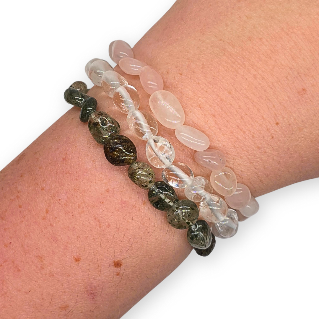 Lodoliet Trommelsteenarmband